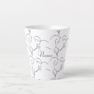 Caneca De Café Latte Thunder_Cove Cavalo Selvagem