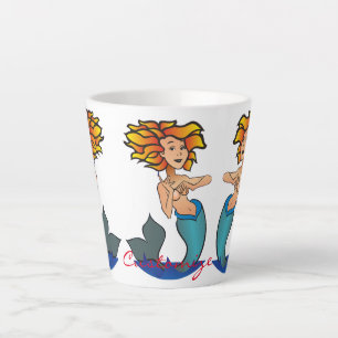 Caneca De Café Latte Thunder_Cove das Sereias Redundantes