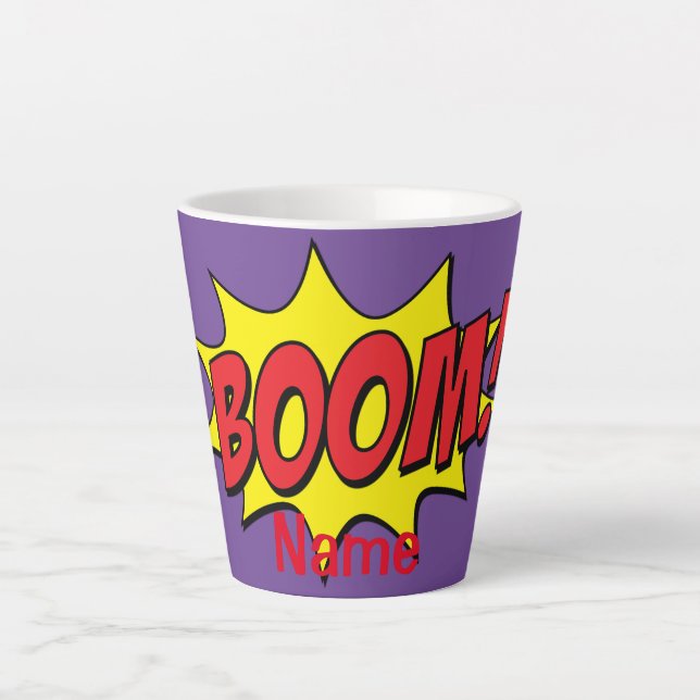 Caneca De Café Latte Thunder_Cove do Boom do Cartoon (Frente)