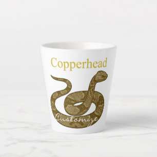 Caneca De Café Latte Thunder_Cove do Cobra de Cabeça de Cobre Encerrad