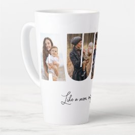 Caneca De Café Latte Tia Colagem de Fotos Latte Mug