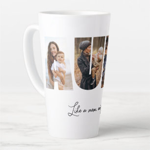 Caneca De Café Latte Tia Colagem de Fotos Latte Mug