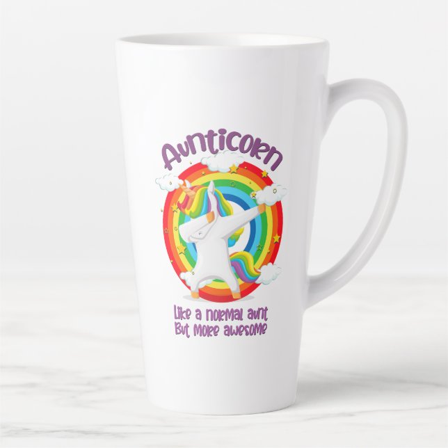 Caneca De Café Latte Tia Como Uma Tia Normal Mas Mais Incrível (Direita)