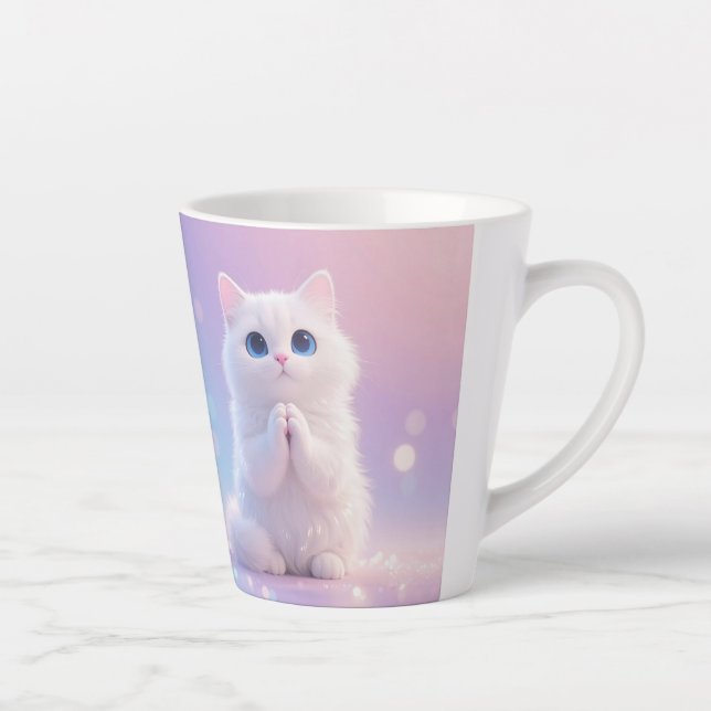 Caneca De Café Latte Tierno gatito (Direita)