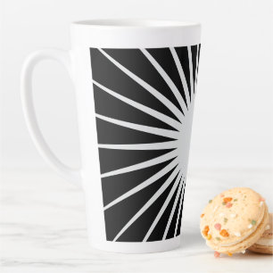 Caneca De Café Latte Tigela de Chili Preto e Branco Clássico