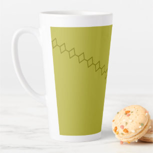 Caneca De Café Latte Tigela Elegante AntiqueLime Flow Chili