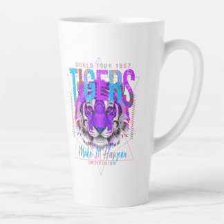 Caneca De Café Latte Tiger Face Art