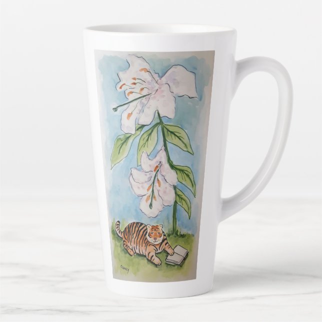 Caneca De Café Latte Tiger Lily Latte (Direita)