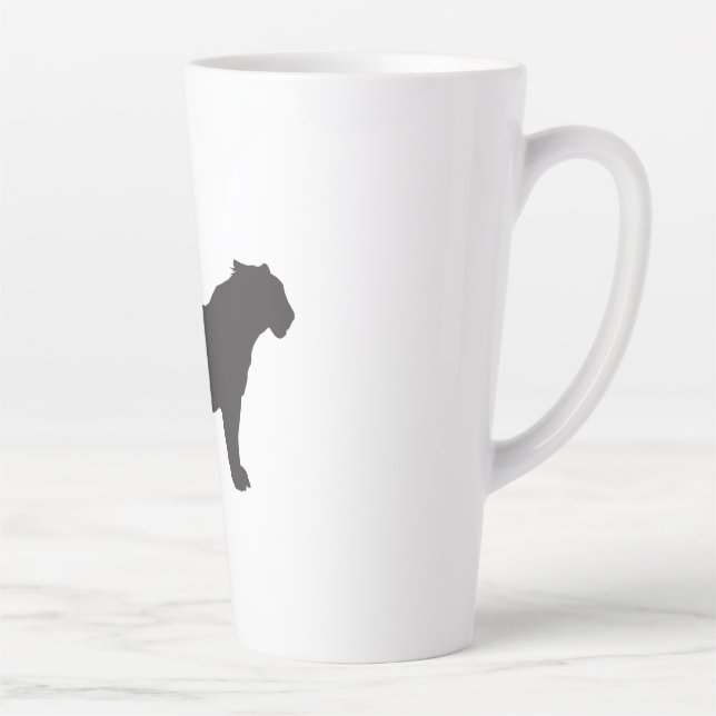 Caneca De Café Latte Tiger Silhouette (Direita)
