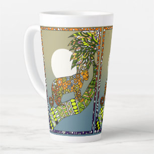 Caneca De Café Latte Tigre