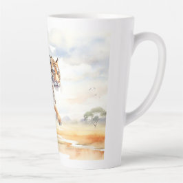 Caneca De Café Latte Tigre em Ação