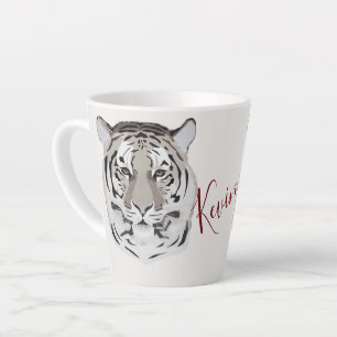 Caneca De Café Latte Tigre, face do tigre, símbolo de 2022