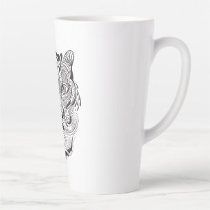 Caneca De Café Latte Tigre Gráfico