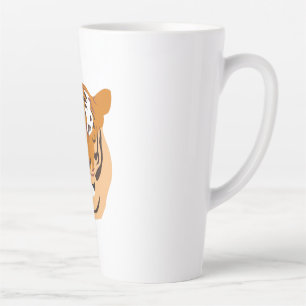 Caneca De Café Latte Tigre Head