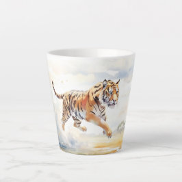 Caneca De Café Latte Tigre na Ação 2