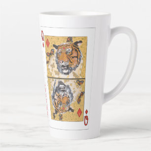 Caneca De Café Latte Tigre Queen Tall Latte Mug