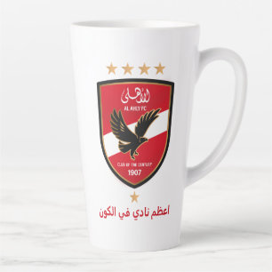 Caneca De Café Latte Time do Al Ahly SC Fãs do Alahly Futebol Egípcio