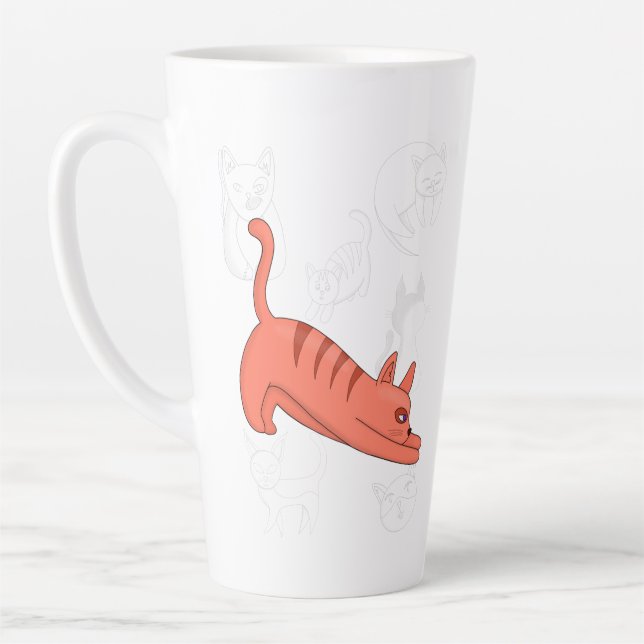 Caneca De Café Latte Time to Stretch Two-Tone Coffee Mug Teapot (Esquerda)