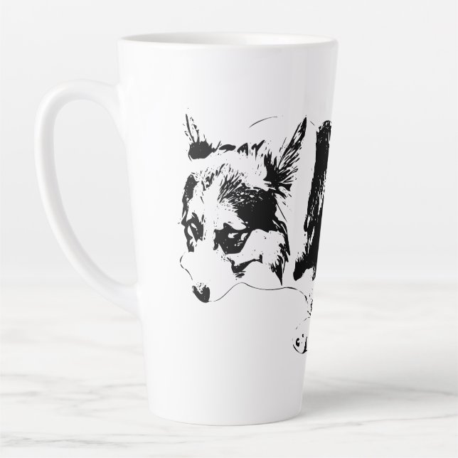 Caneca De Café Latte Tinta Alta, Subida Suave (Esquerda)