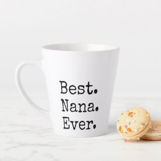Caneca De Café Latte Tipo de letra de estilo Vintage com melhor nana nu