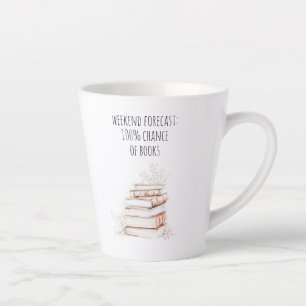 Caneca De Café Latte Tipografia Amante de Livros