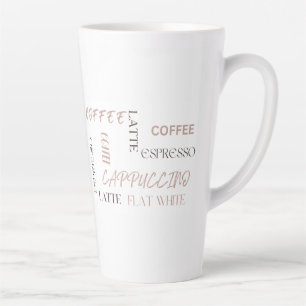 Caneca De Café Latte Tipografia de Café Estilo de Café Moderno Amante d