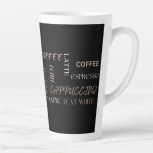 Caneca De Café Latte Tipografia de Café Estilo Moderno de Barista Prese