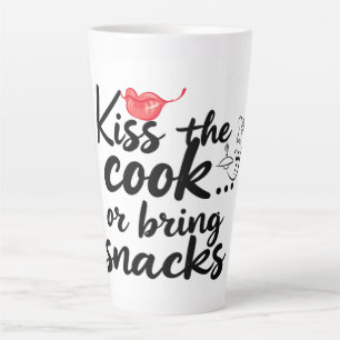 CANECA DE CAFÉ LATTE TIPOGRAFIA DE CITAÇÃO '''BEIJE O COZINHEIRO'''