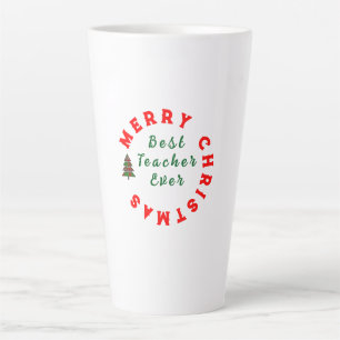 Caneca De Café Latte Tipografia de Citação de Apreciação de Professor d