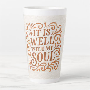 Caneca De Café Latte Tipografia É Paz Para a Minha Alma