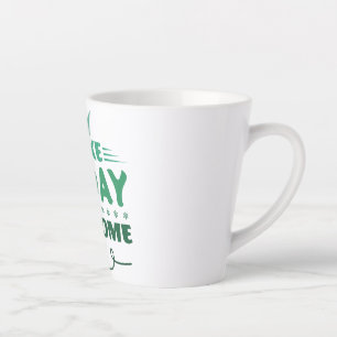 Caneca De Café Latte Tipografia Retro Faça o Dia Incrível