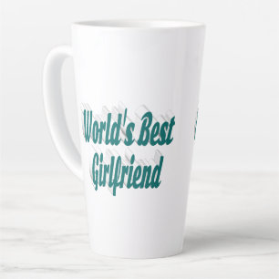 Caneca De Café Latte Tipografia verde namorada