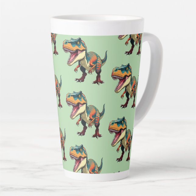 Caneca De Café Latte Tiranossauro Rex (Ângulo direito)