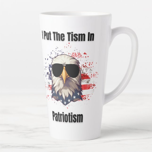 Caneca De Café Latte Tismo no Patriotismo (Direita)