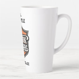 Caneca De Café Latte Título da Função e Local de Trabalho Personalizado