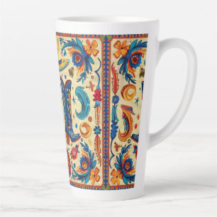 Caneca De Café Latte Tlaquepaque Cowboy-Themed Artisanal Mug