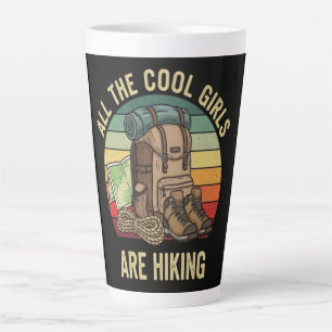 Caneca De Café Latte Todas As Garotas Legais Estão Fazendo Trilha Retro