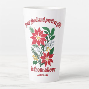 Caneca De Café Latte Todo Bom e Perfeito Presente – Tiago 1:17 Natal