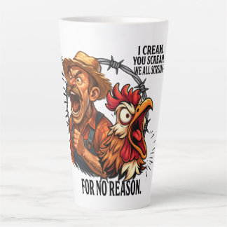 Caneca De Café Latte Todos gritam sem motivo -