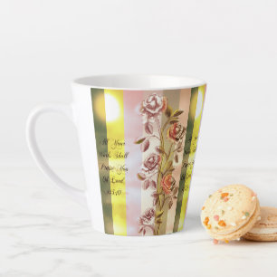 Caneca De Café Latte Todos Os Seus Trabalhos Te Louvarão