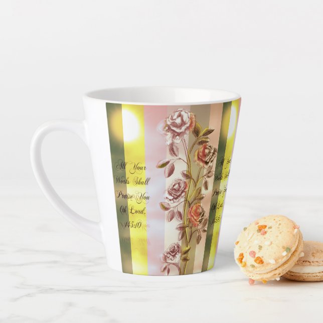 Caneca De Café Latte Todos Os Seus Trabalhos Te Louvarão (In Situ)