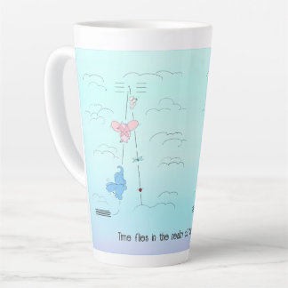 Caneca De Café Latte TOF Lateral com texto personalizado