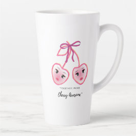 CANECA DE CAFÉ LATTE TOGETHER WE ARE CHERRY AWSOME