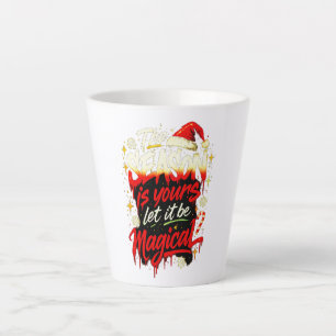 Caneca De Café Latte Toldo estilo Grunge de Natal aconchegante de Inver
