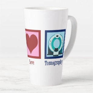 Caneca De Café Latte Tomografia do Amor pela Paz Tomógrafo