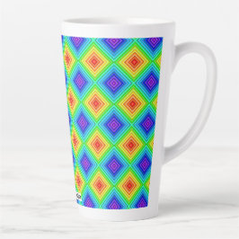 Caneca De Café Latte Topografia Geométrica - Caneca de Latte