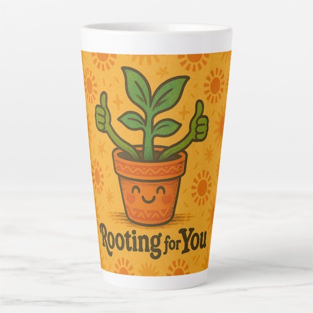 Caneca De Café Latte Torcendo por Você (Frente)