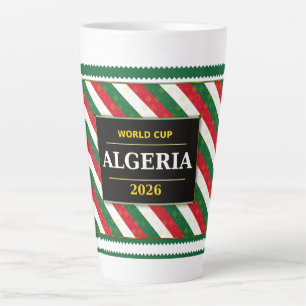 Caneca De Café Latte Torcida de Futebol da Argélia 2026 com Padrões Inc
