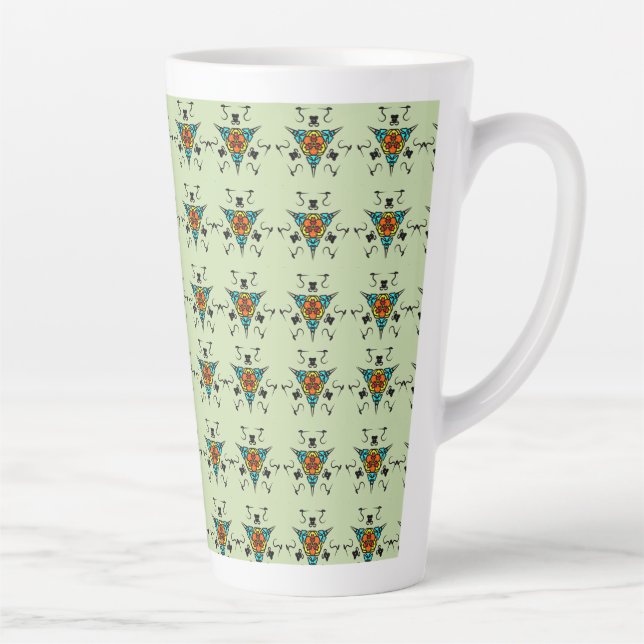 Caneca De Café Latte Totem Tribal Zen" (Direita)