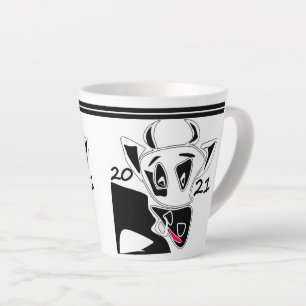Caneca De Café Latte Touro, ano do touro, 2021, touro engraçado